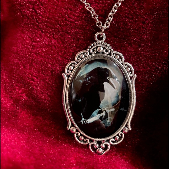 Gothic Crow Forest Necklace - Picture 2 of 3